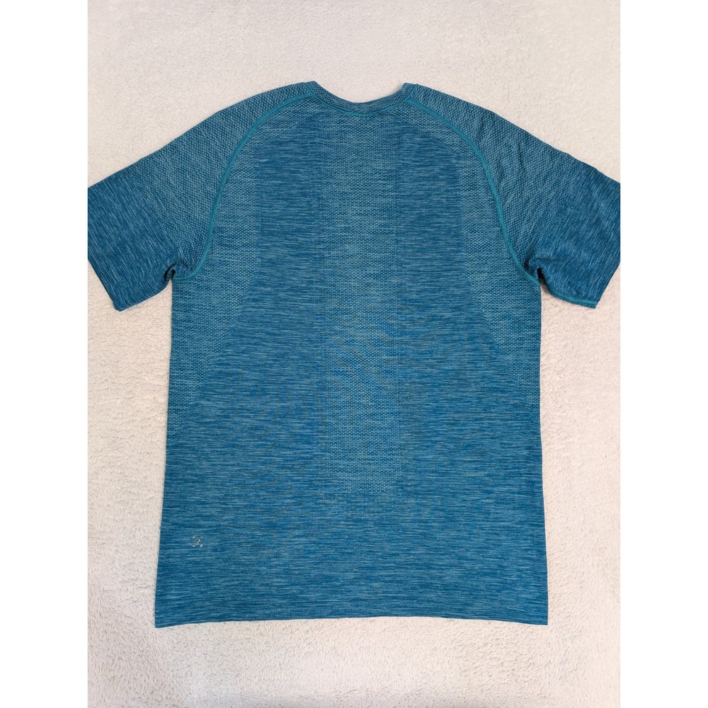 Lululemon Shirt Mens Med Metalvent Tech Tee Stretch Performance Athleisure Blue - Picture 6 of 6
